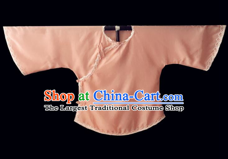 Chinese Traditional Pink Shirt National Tang Suit Upper Outer Garment Blouse Costume for Women