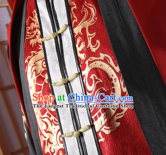 Chinese Traditional Embroidered Clothing Tang Suit Cosplay Costumes for Men