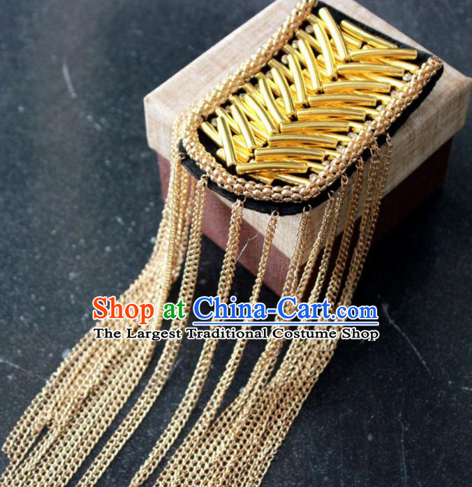 Top Cosplay Shoulder Board Compere Golden Tassel Shoulder Knot