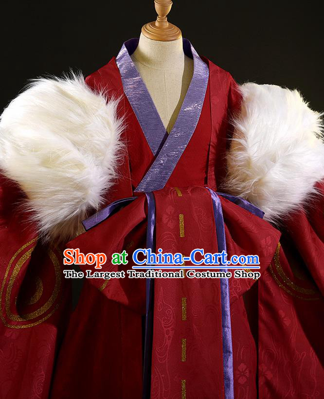 Japanese Traditional Cosplay Geisha Red Kimono Dress Japan Costumes for Women