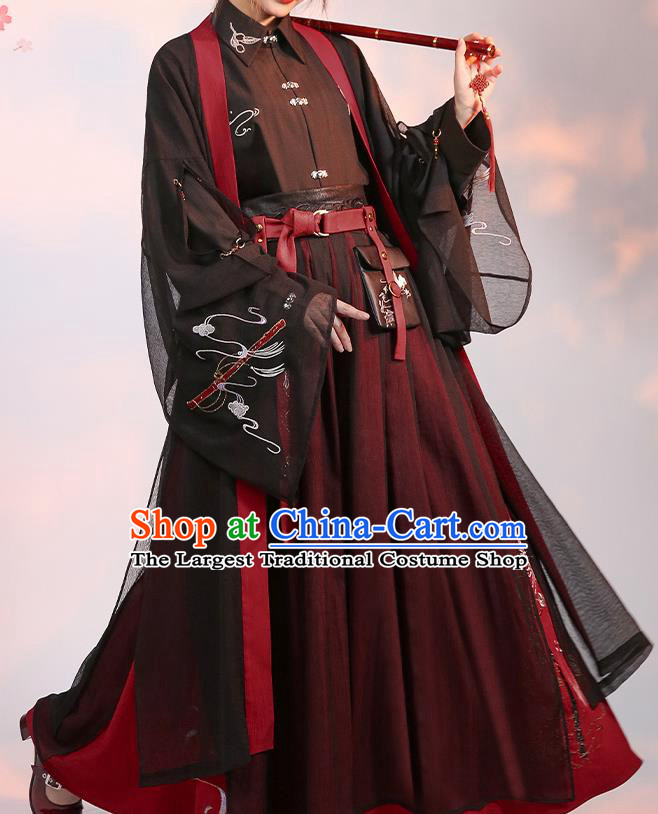Chinese Traditional Cosplay Knight Brown Clothing Ancient Swordsman Costumes for Men