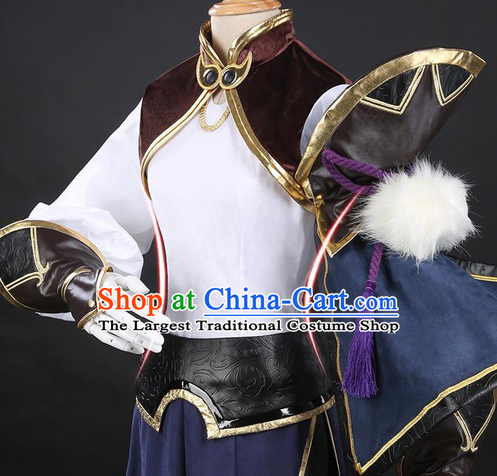 Chinese Traditional Cosplay Kawaler Clothing Ancient Swordsman Costumes for Men