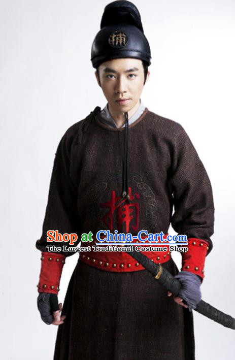 Chinese Traditional Ming Dynasty Constable Clothing Ancient Drama Swordsman Historical Costumes for Men