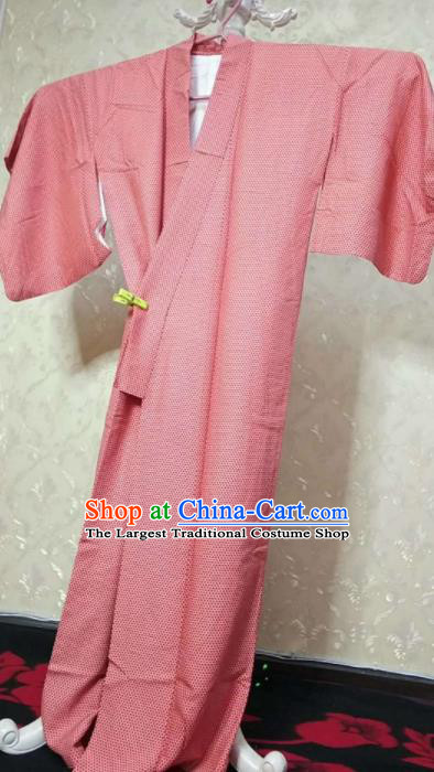 Traditional Japan Geisha Pink Furisode Kimono Asian Japanese Fashion Apparel Costume for Women