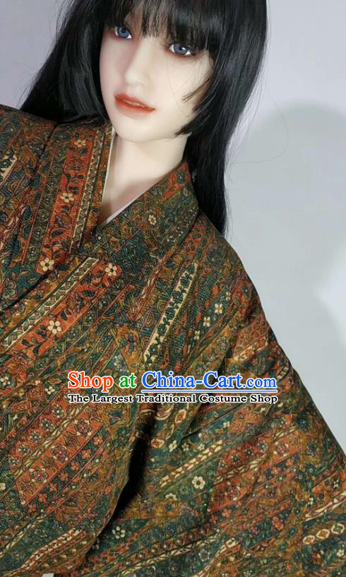 Traditional Japan Emperor Printing Kimono Asian Japanese Fashion Apparel Yukata Costume for Men