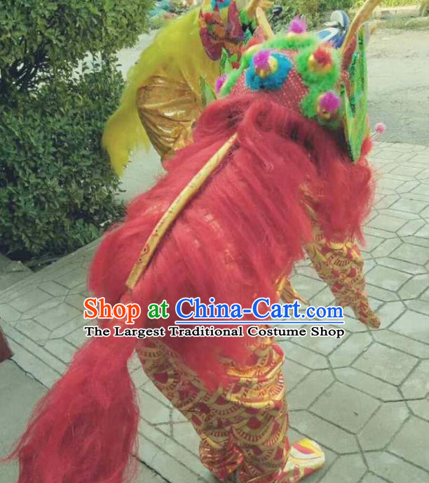 Cosplay Kylin Traditional Chinese New Year Red Costume Complete Set