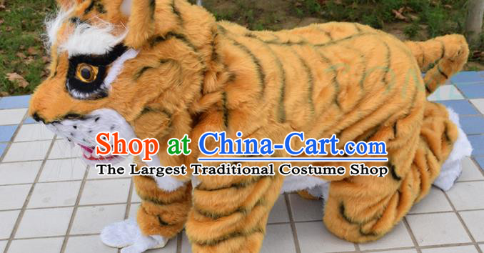Cosplay Zodiac Tiger Traditional Chinese New Year Stage Performance Costume Complete Set