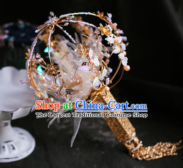 Chinese Ancient Wedding Bridal Bouquet Traditional Bride Flowers Accessories for Women