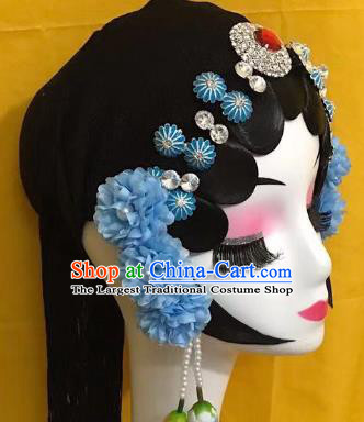 Traditional Chinese Beijing Opera Wigs and Hairpins Headdress Peking Opera Diva Hair Accessories for Women