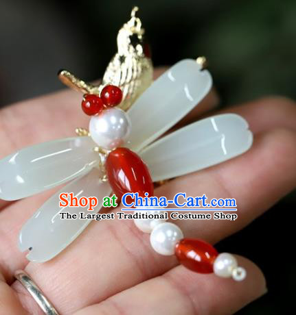 Traditional Chinese Handmade Dragonfly Brooch Ancient Hanfu Breastpin Accessories for Women