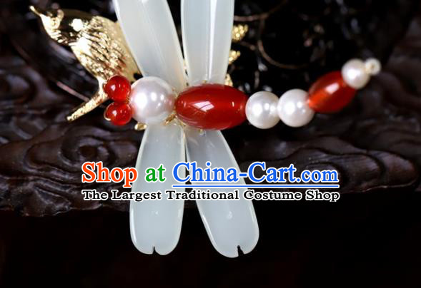 Traditional Chinese Handmade Dragonfly Brooch Ancient Hanfu Breastpin Accessories for Women