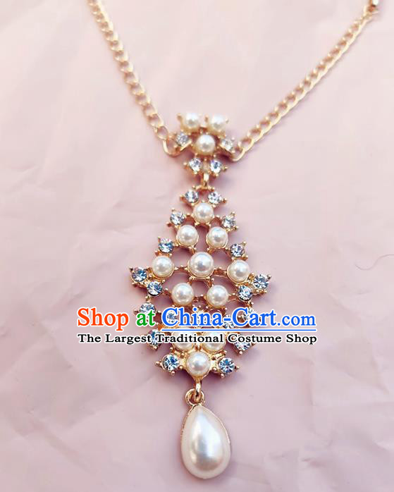 India Traditional Crystal Eyebrows Pendant Asian Indian Handmade Hair Accessories for Women