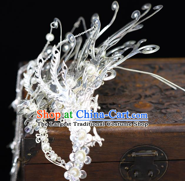 Traditional Chinese Handmade Tassel Hairpin Blinder Headdress Ancient Hanfu Hair Accessories for Women
