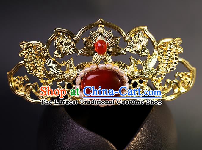 Traditional Chinese Ming Dynasty Phoenix Coronet Tassel Hairpins Headdress Ancient Empress Hair Accessories for Women
