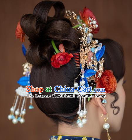 Traditional Chinese Wedding Hair Crown Hairpin Headdress Ancient Queen Hair Accessories for Women