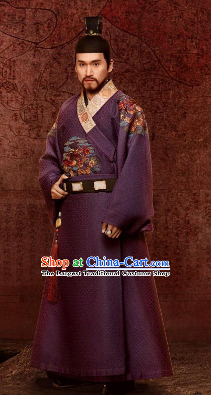 Chinese Ancient Ming Dynasty Prince of Zhao Drama Empress of the Ming Zhu Gaosui Replica Costumes and Headpiece for Men