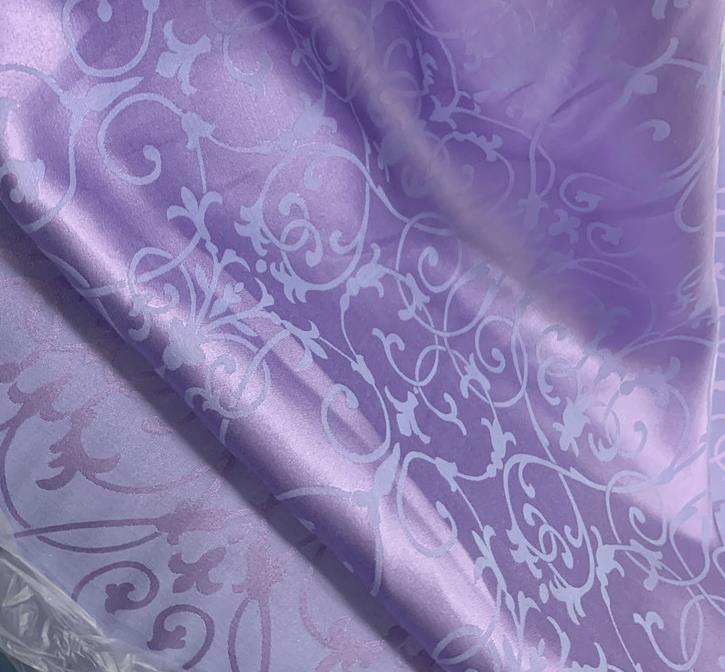 Chinese Traditional Twine Design Pattern Purple Silk Fabric Cheongsam Mulberry Silk Drapery