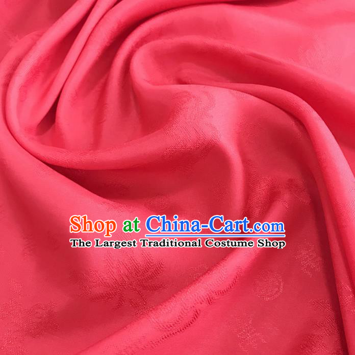 Chinese Traditional Classical Design Pattern Red Silk Fabric Cheongsam Mulberry Silk Drapery