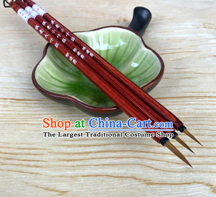Traditional Chinese Calligraphy Weasel Hair Brush Handmade The Four Treasures of Study Writing Brush Pen