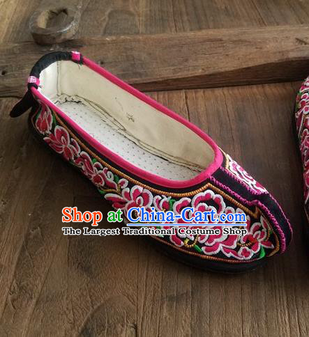 Traditional Chinese Embroidered Black Shoes National Ethnic Shoes Hanfu Shoes for Women