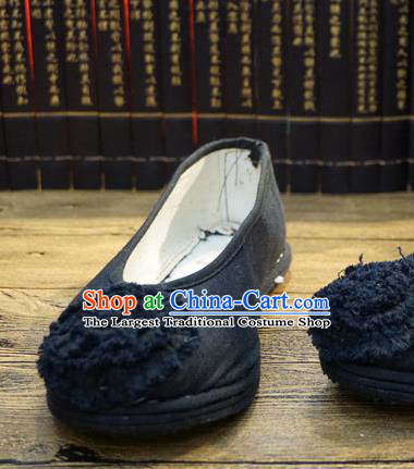Traditional Chinese Black Cloth Shoes National Wedding Shoes Hanfu Shoes for Women