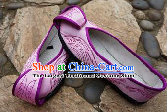 Traditional Chinese Pink Embroidered Shoes National Ethnic Wedding Shoes Hanfu Shoes for Women