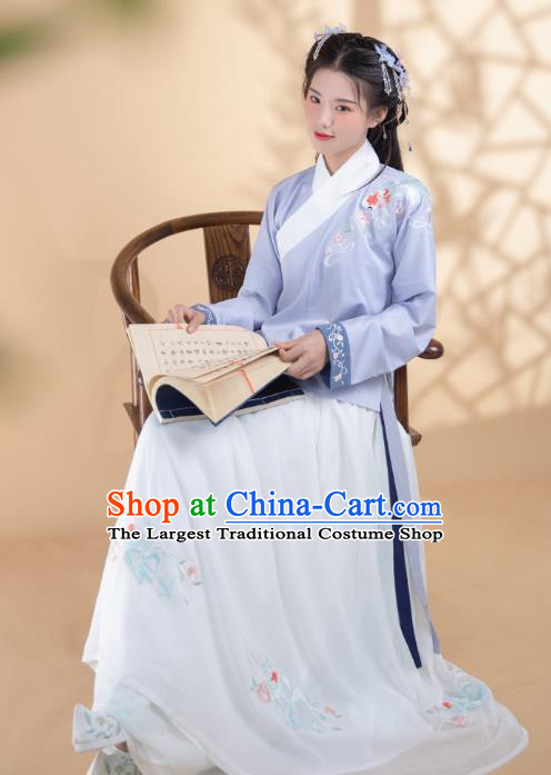 Chinese Traditional Ancient Ming Dynasty Young Lady Historical Costumes for Women