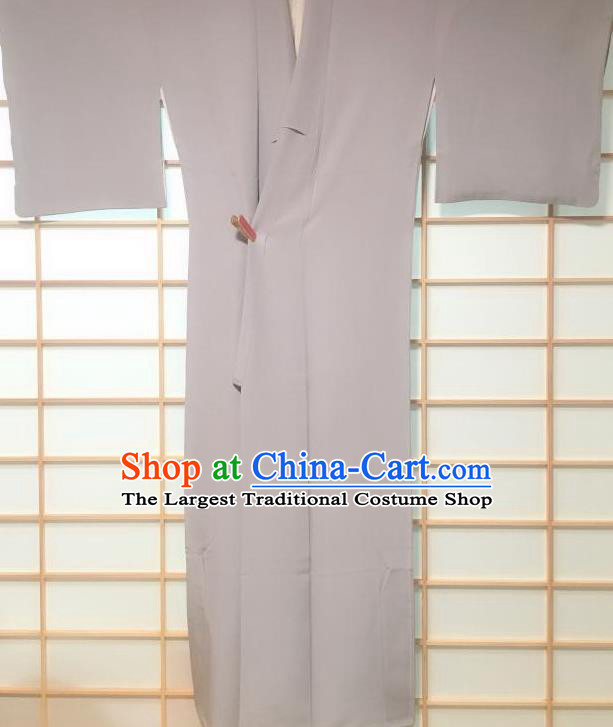 Traditional Japanese Grey Silk Kimono Japan Yukata Costume for Men