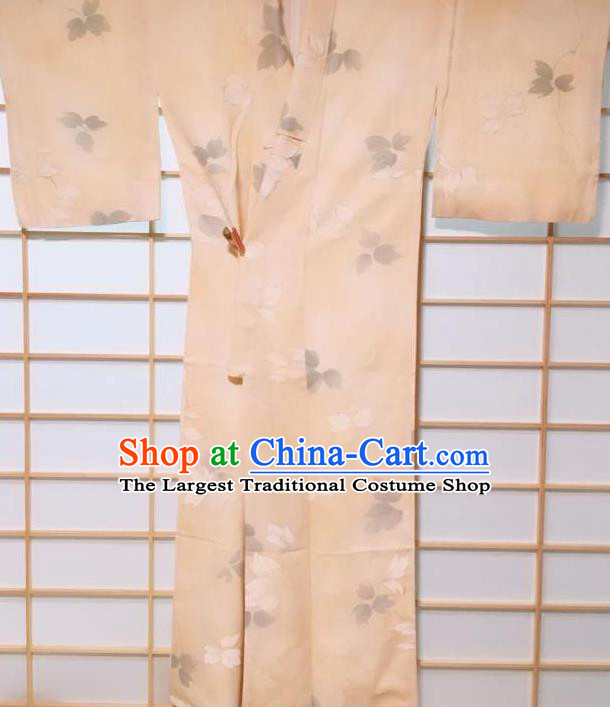 Japanese Traditional Printing Edo Komon Kimono Japan Yukata Dress Costume for Women
