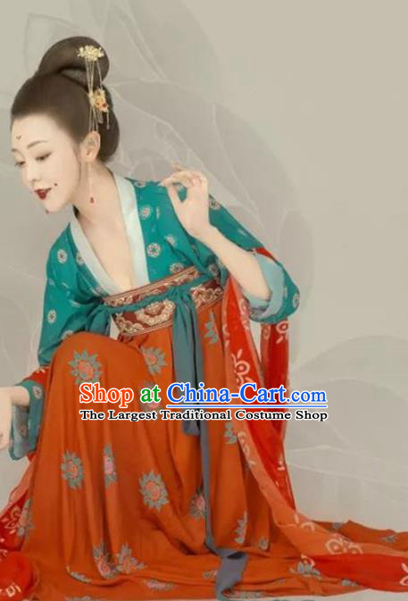 Traditional Chinese Tang Dynasty Court Maid Hanfu Dress Ancient Palace Lady Replica Costumes for Women