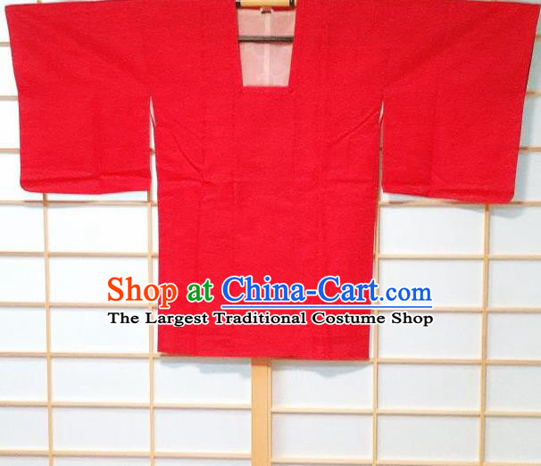 Japanese Traditional Classical Pattern Red Haori Jacket Japan Kimono Overcoat Costume for Women