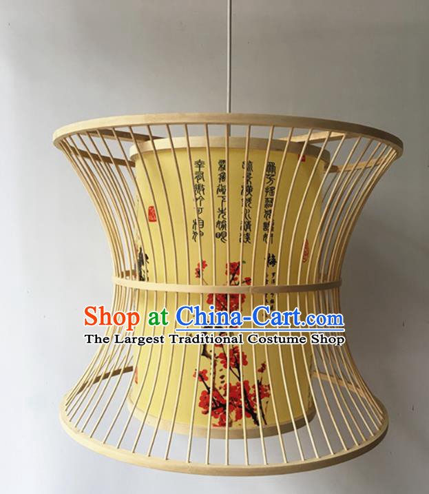 Traditional Chinese Printing Plum Bamboo Art Hanging Lanterns Handmade Lantern Scaldfish Lamp