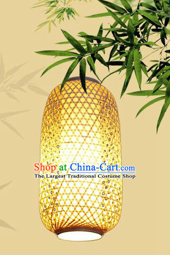Handmade Chinese Countryside Hanging Lanterns Traditional Palace Lantern Bamboo Art Scaldfish Lamp
