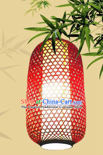 Handmade Chinese Countryside Red Hanging Lanterns Traditional Palace Lantern Bamboo Art Scaldfish Lamp