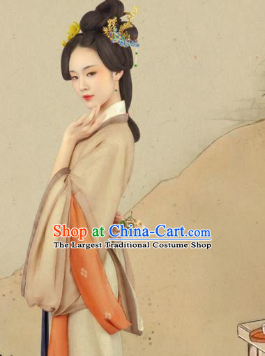 Chinese Ancient Noble Dame Hanfu Dress Traditional Song Dynasty Imperial Consort Costume for Women