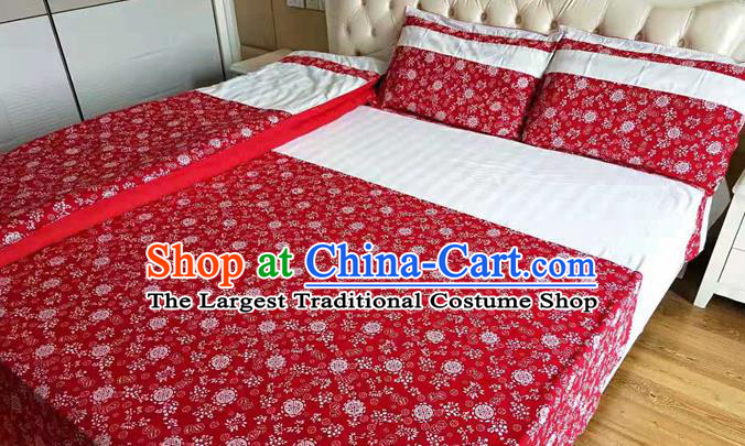 Chinese Traditional Classical Pattern Red Quilt Cover Wedding Bedclothes