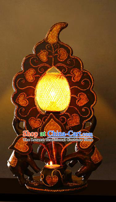 Southeast Asia Traditional Desk Lantern Thailand Handmade Wood Lanterns