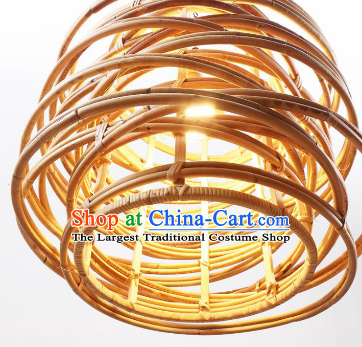 Asian Traditional Bamboo Weaving Ceiling Lantern Thailand Handmade Lanterns Hanging Lamps