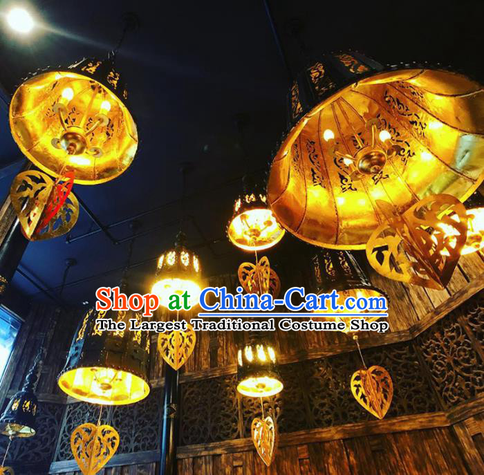 Asian Traditional Antique Iron Ceiling Lantern Thailand Handmade Lanterns Hanging Lamps