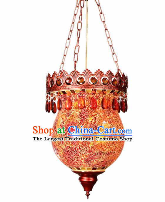 Asian Traditional Ceiling Lantern Thailand Handmade Iron Lanterns Hanging Lamps