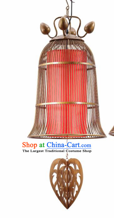 Asian Traditional Iron Red Ceiling Lantern Thailand Handmade Lanterns Hanging Lamps