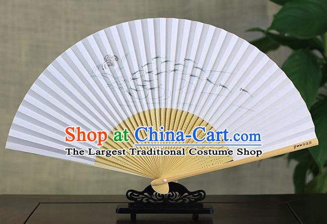 Traditional Chinese Ink Painting Fishes Art Paper Fan China Bamboo Accordion Folding Fan Oriental Fan