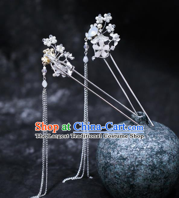 Chinese Traditional Hanfu Tassel Hairpins Ancient Hair Accessories for Women