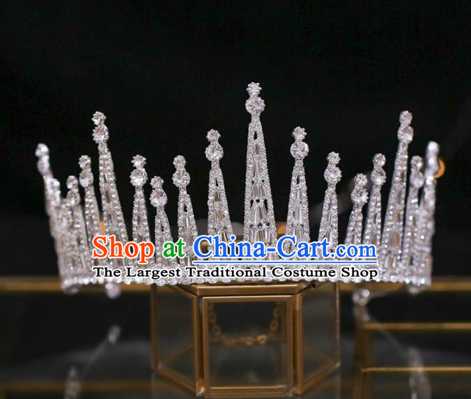 Top Grade Bride Baroque Royal Crown Wedding Hair Accessories for Women