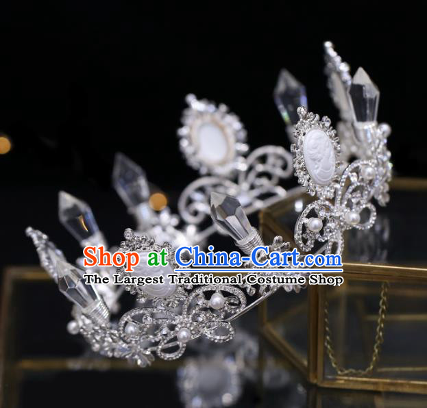 Top Grade Bride Baroque Princess Crystal Royal Crown Wedding Hair Accessories for Women