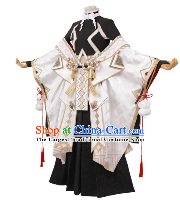 Traditional Chinese Cosplay Fairy Black Costume Ancient Female Swordsman Hanfu Dress for Women