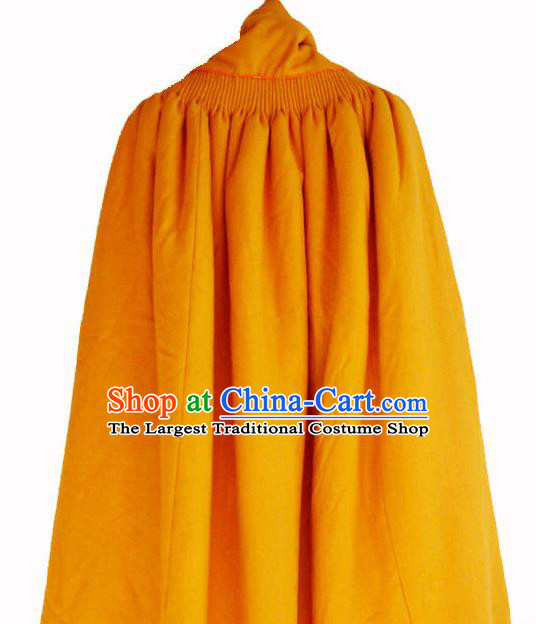 Chinese Tibetan Buddhism Winter Yellow Cloak Traditional Monk Cape for Men