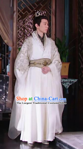 Chinese Ancient Noble Childe Clothing Historical Drama The Love Lasts Two Minds Costume and Headpiece for Men
