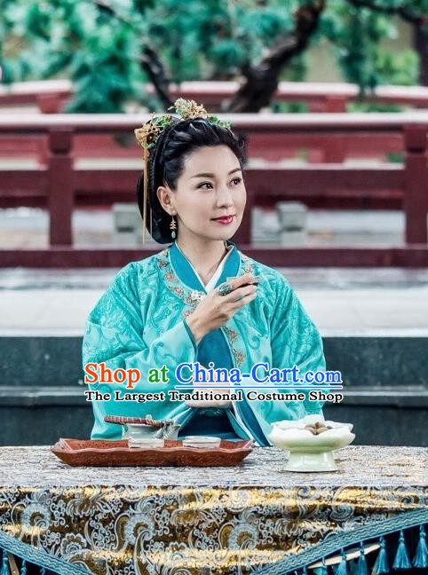 Chinese Historical Drama A Step Into The Past Ancient Imperial Consort Zhao Ya Costume and Headpiece for Women