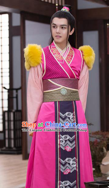 Chinese Ancient Royal Prince Mo Jingxuan Clothing Historical Drama The Eternal Love Costume and Headwear for Men